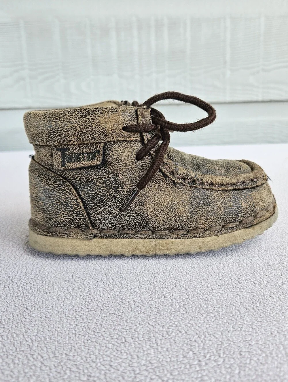 Twister Aiden Chukka Toddler Ankle Boot SZ 7 Casual Brown Tie Western Country